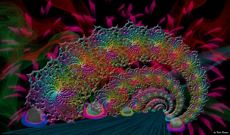 Colorful Fractal Structure — Black