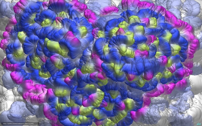 Colorful Fractal Structure — Blue