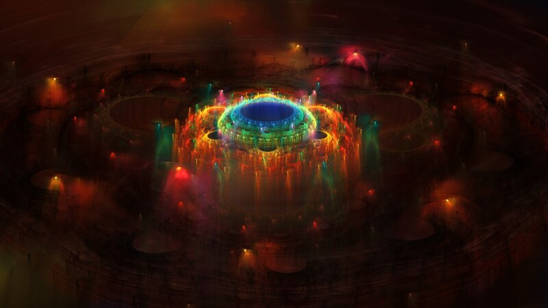 Colorful Fractal Structure — Red
