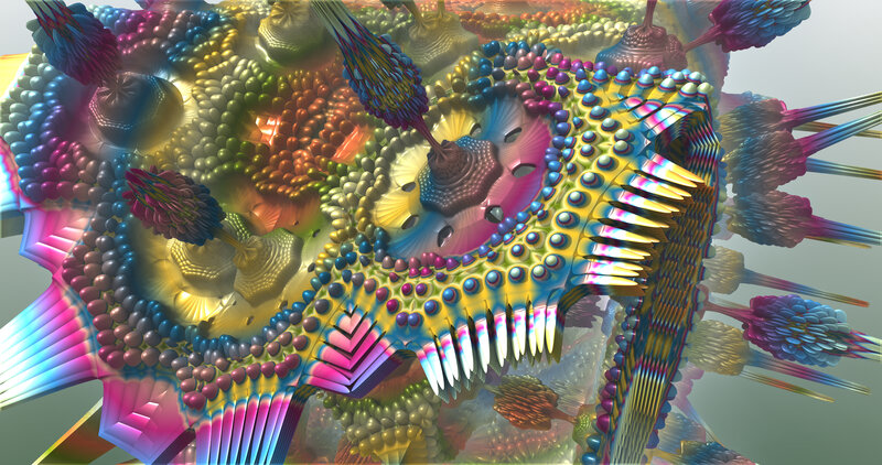 Colorful Fractal Structure — Yellow