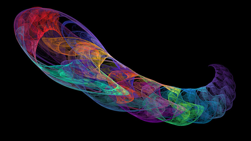 Colorful fractal swirl