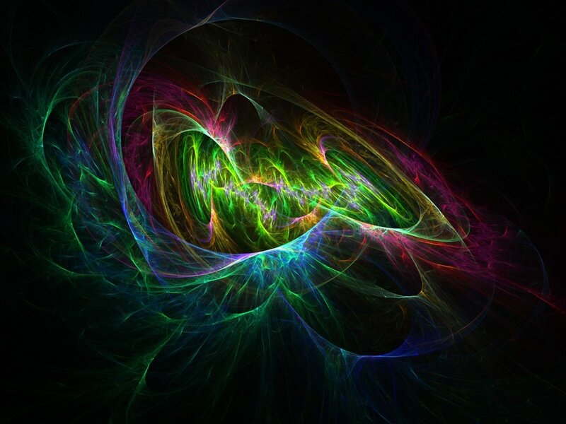 Colorful fractal swirl