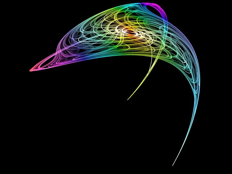 Colorful fractal swirl