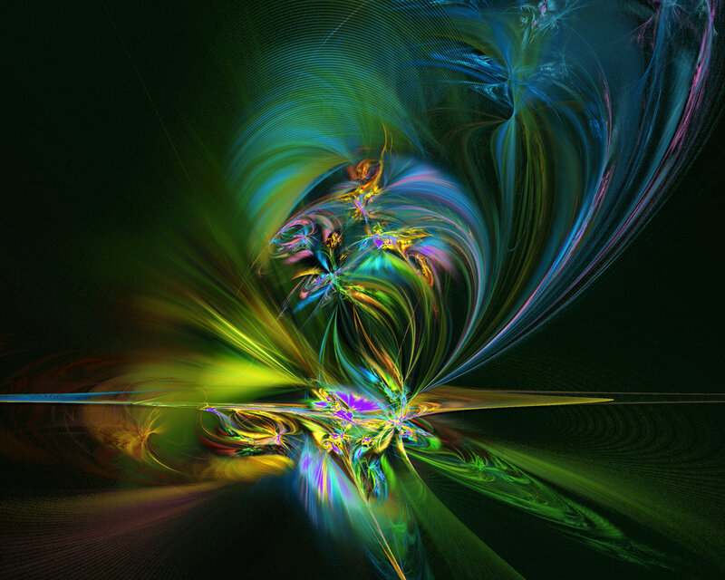 Colorful fractal swirl