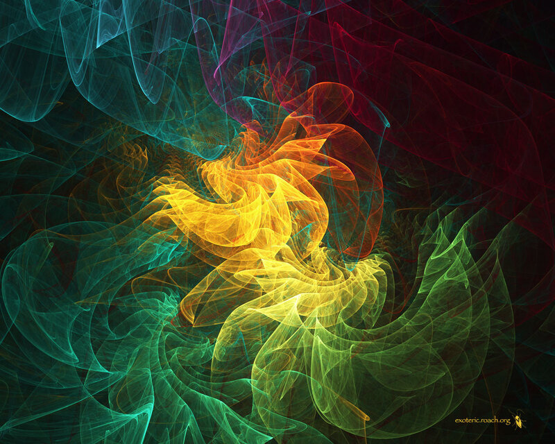 Colorful fractal swirl