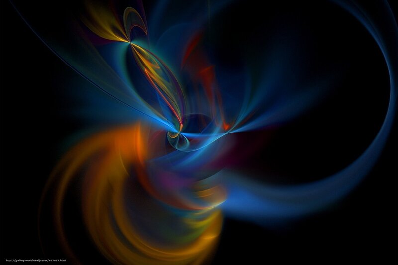 Colorful Fractal Swirl — Blue