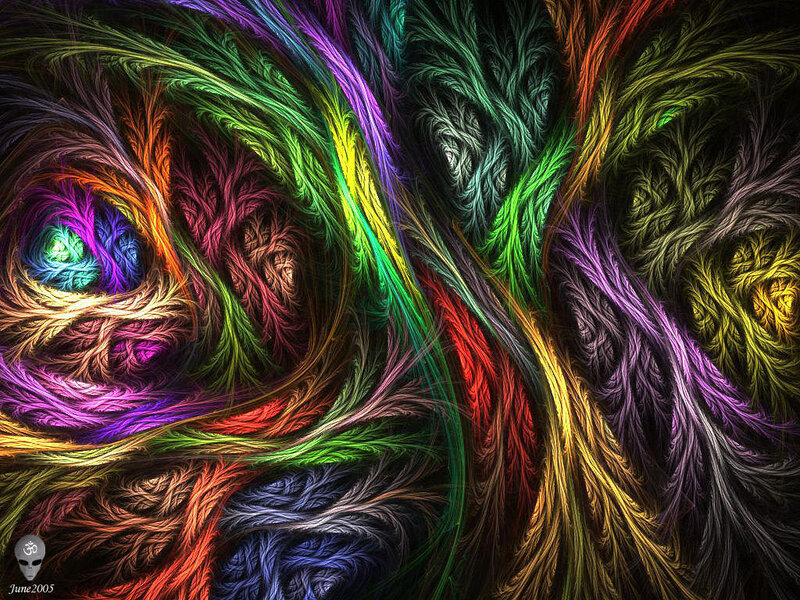 Colorful fractal swirls