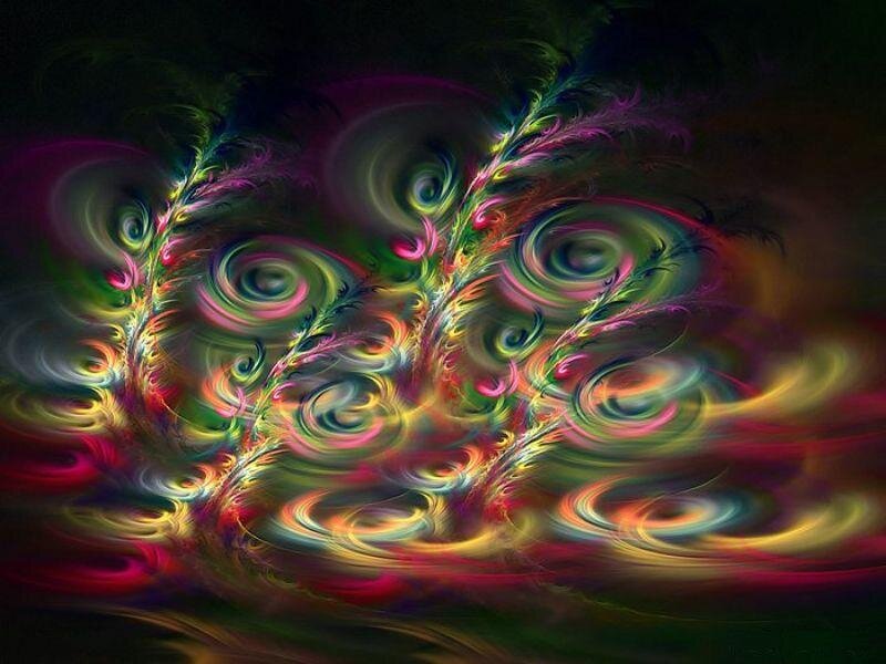 Colorful fractal swirls