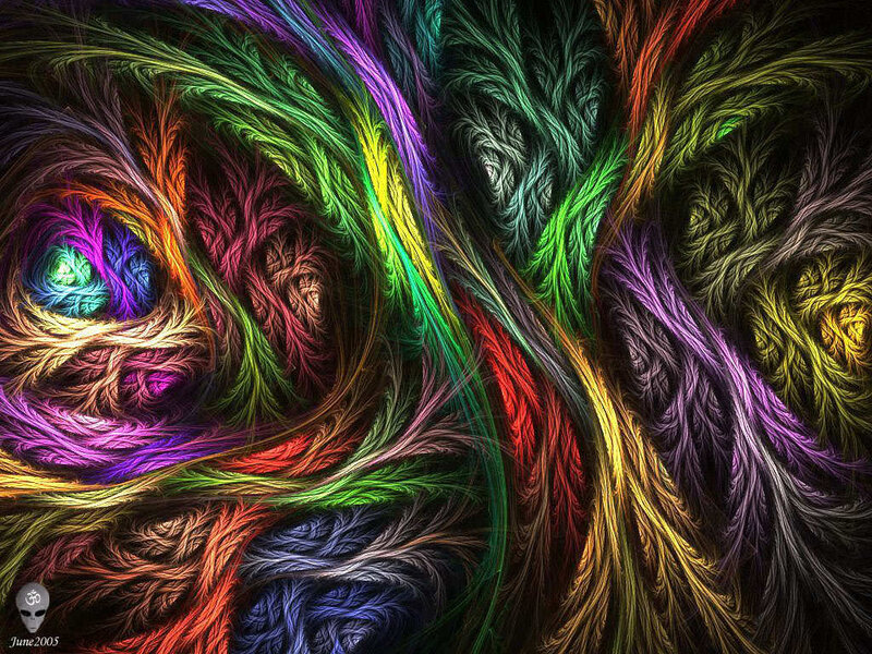 Colorful fractal swirls
