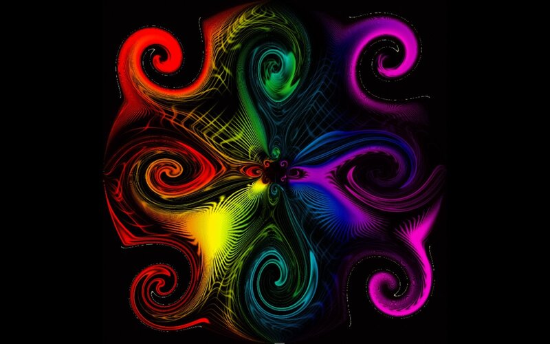 Colorful fractal swirls