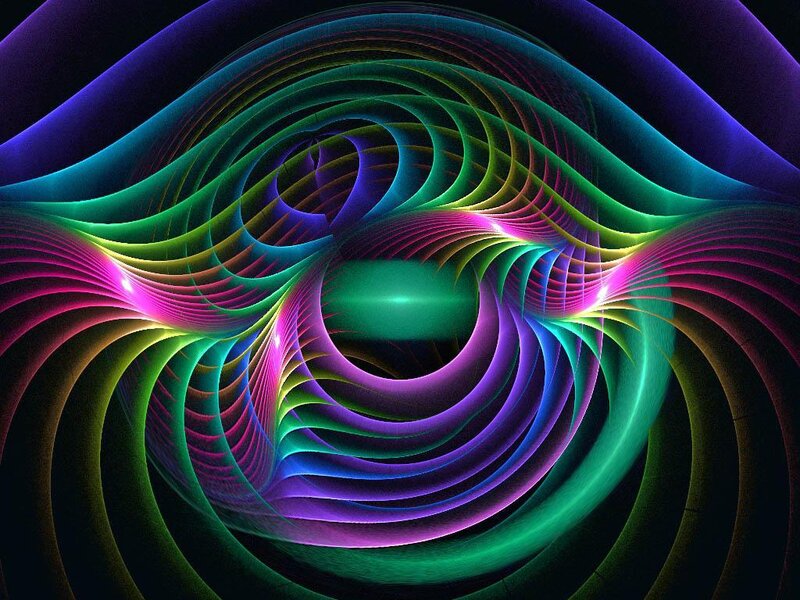Colorful Fractal Swirls — Green, Hypnotic