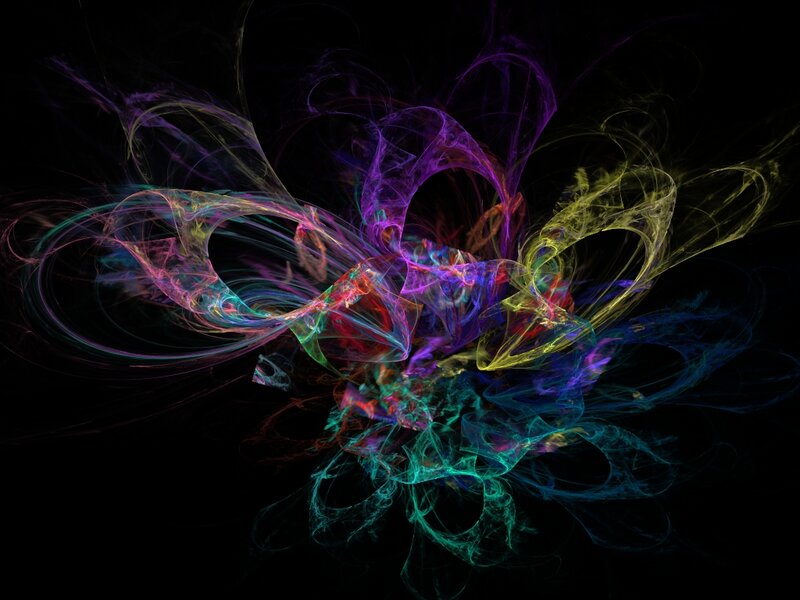 Colorful Fractal Swirls — Purple, Dynamic