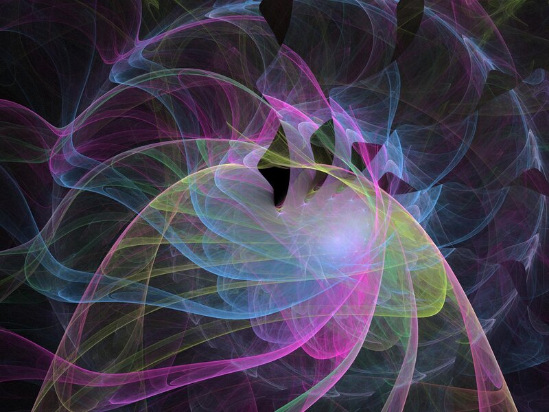 Colorful Fractal Swirls — Purple, Ethereal, Abstract
