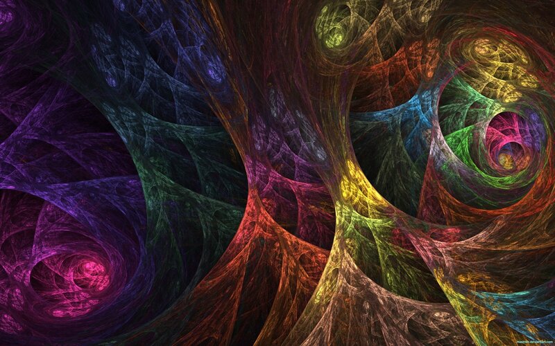 Colorful Fractal Swirls — Purple, Hypnotic