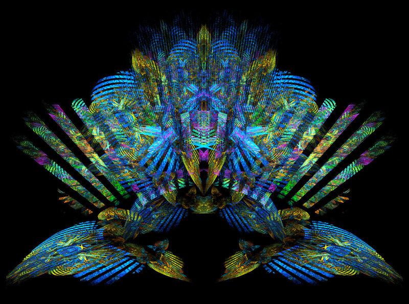 colorful fractal symmetrical design