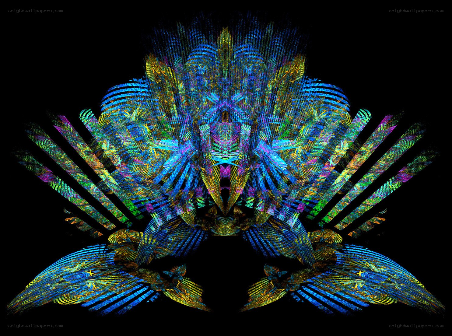 colorful fractal symmetrical design