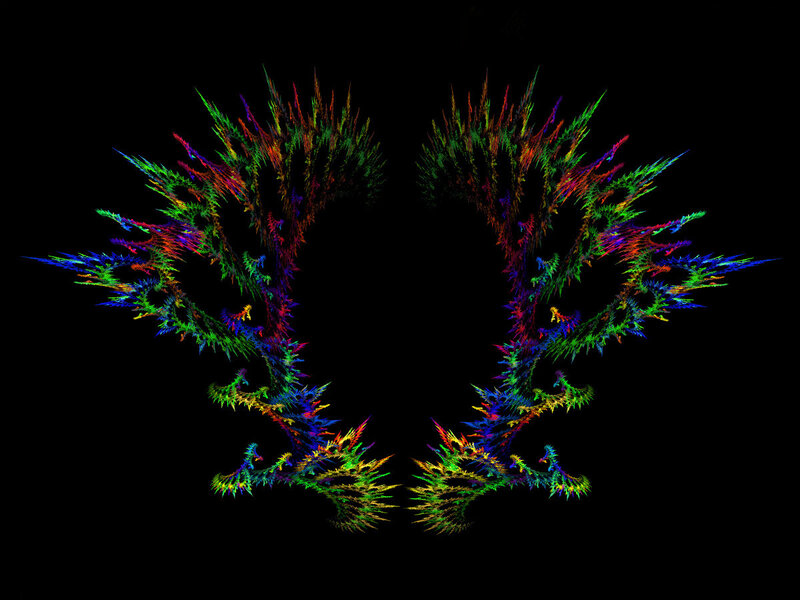 colorful fractal symmetrical pattern