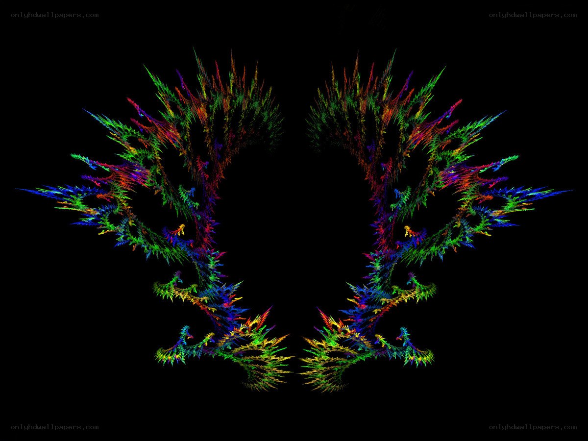 colorful fractal symmetrical pattern