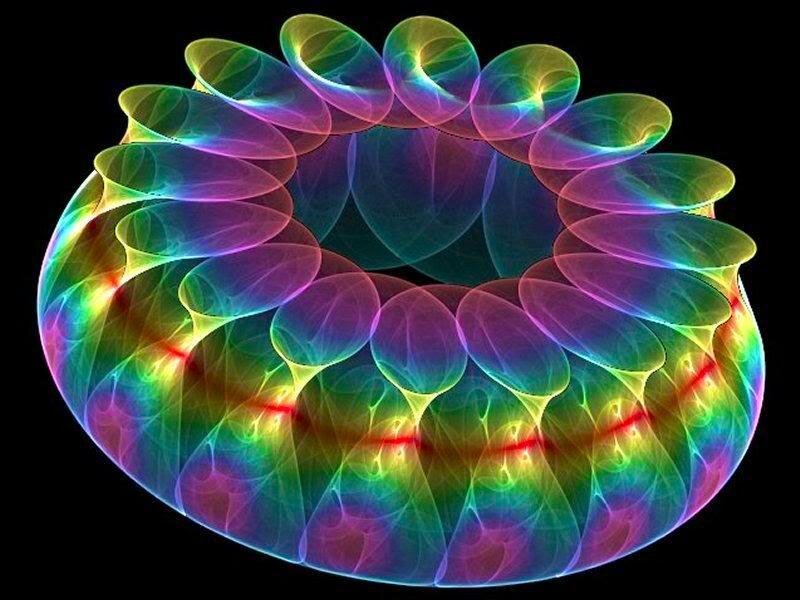 Colorful Fractal Torus — Red