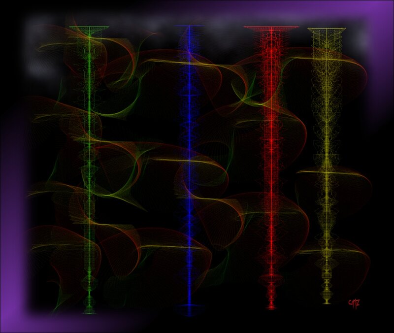 Colorful Fractal Towers