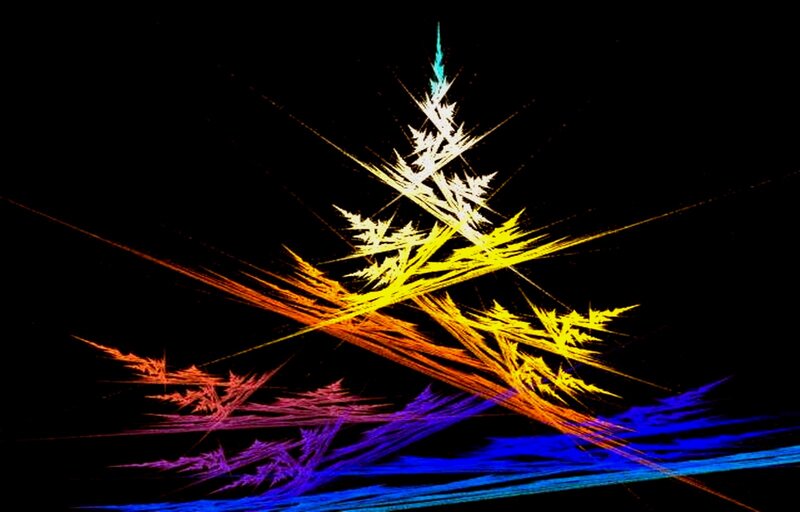 Colorful Fractal Tree — Yellow