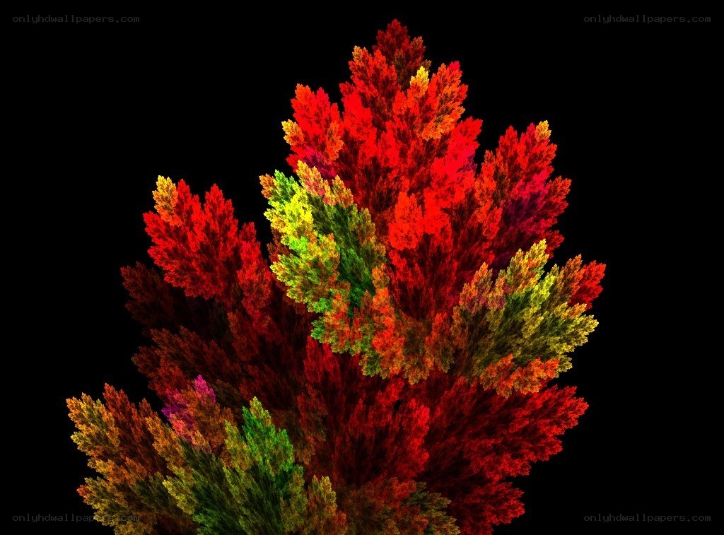 Colorful fractal tree