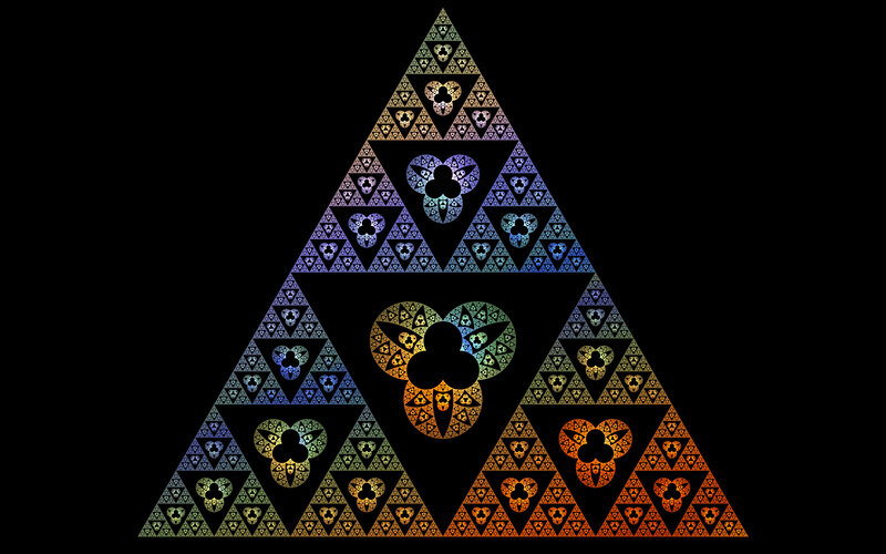 Colorful fractal triangle