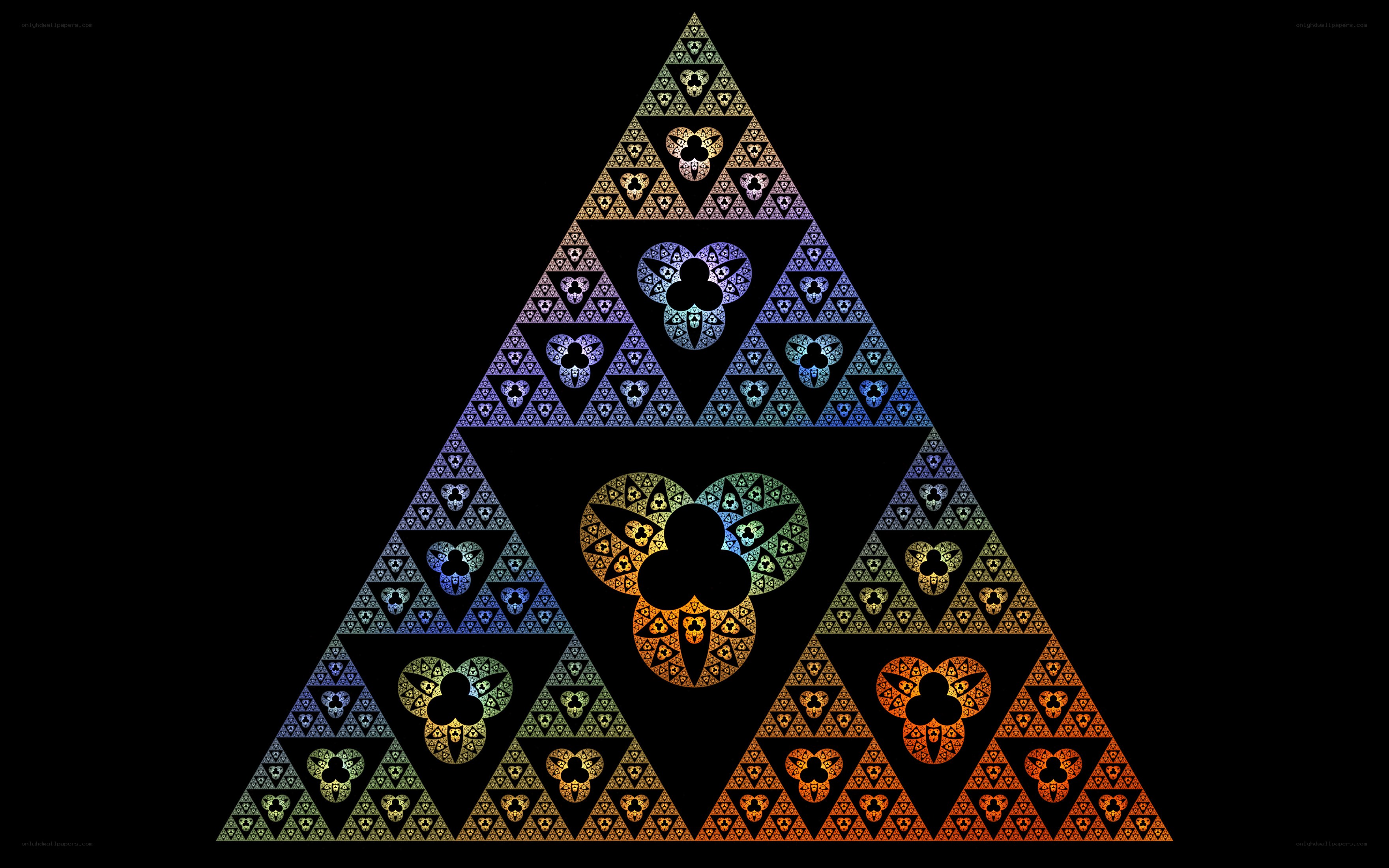 Colorful fractal triangle