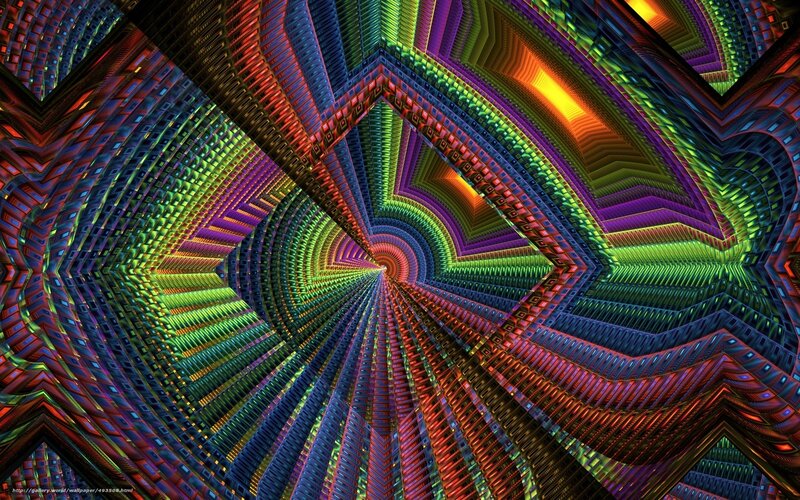 Colorful fractal tunnel