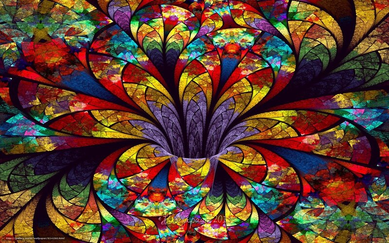 Colorful fractal tunnel
