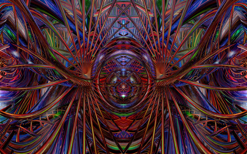 colorful fractal tunnel
