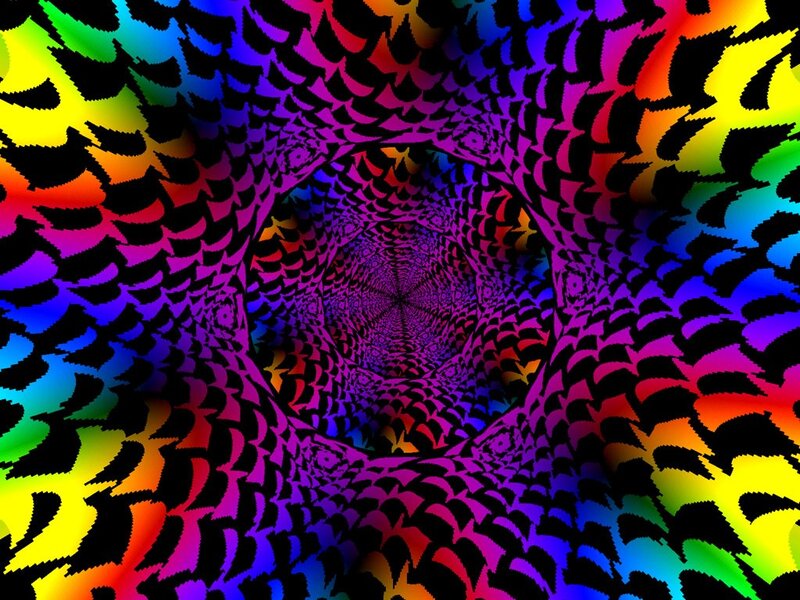 colorful fractal tunnel