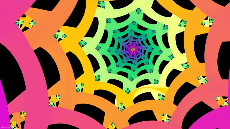 colorful fractal tunnel
