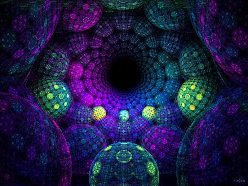 colorful fractal tunnel