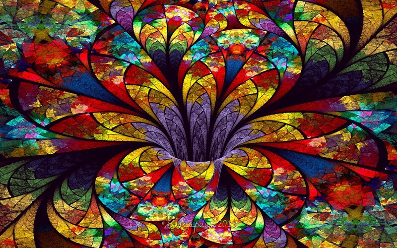 Colorful fractal tunnel