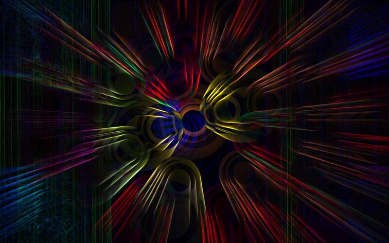 colorful fractal tunnel