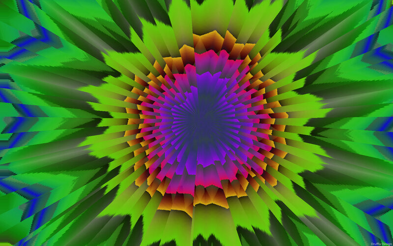 Colorful fractal tunnel