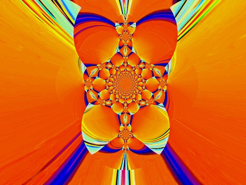 Colorful fractal tunnel