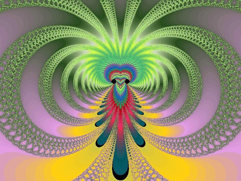 colorful fractal tunnel