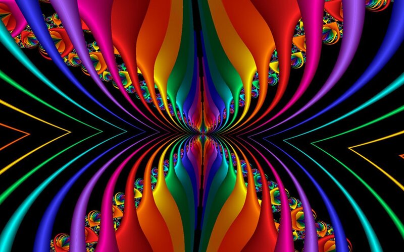 Colorful fractal tunnel