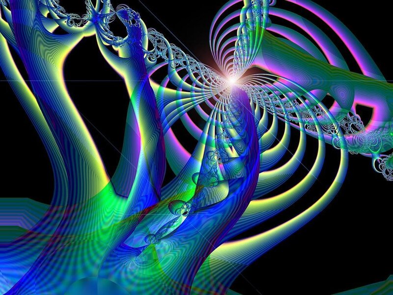 colorful fractal tunnel