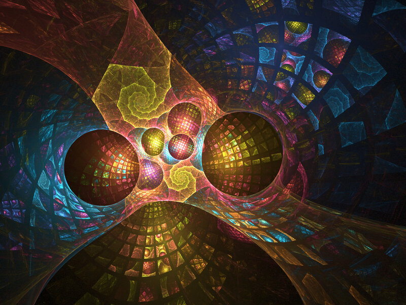 Colorful fractal tunnel