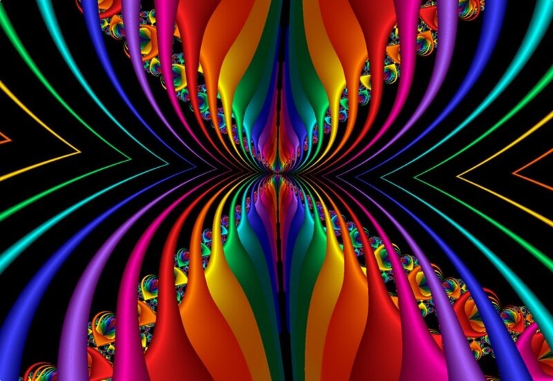 colorful fractal tunnel