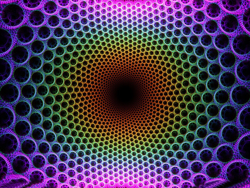 colorful fractal tunnel