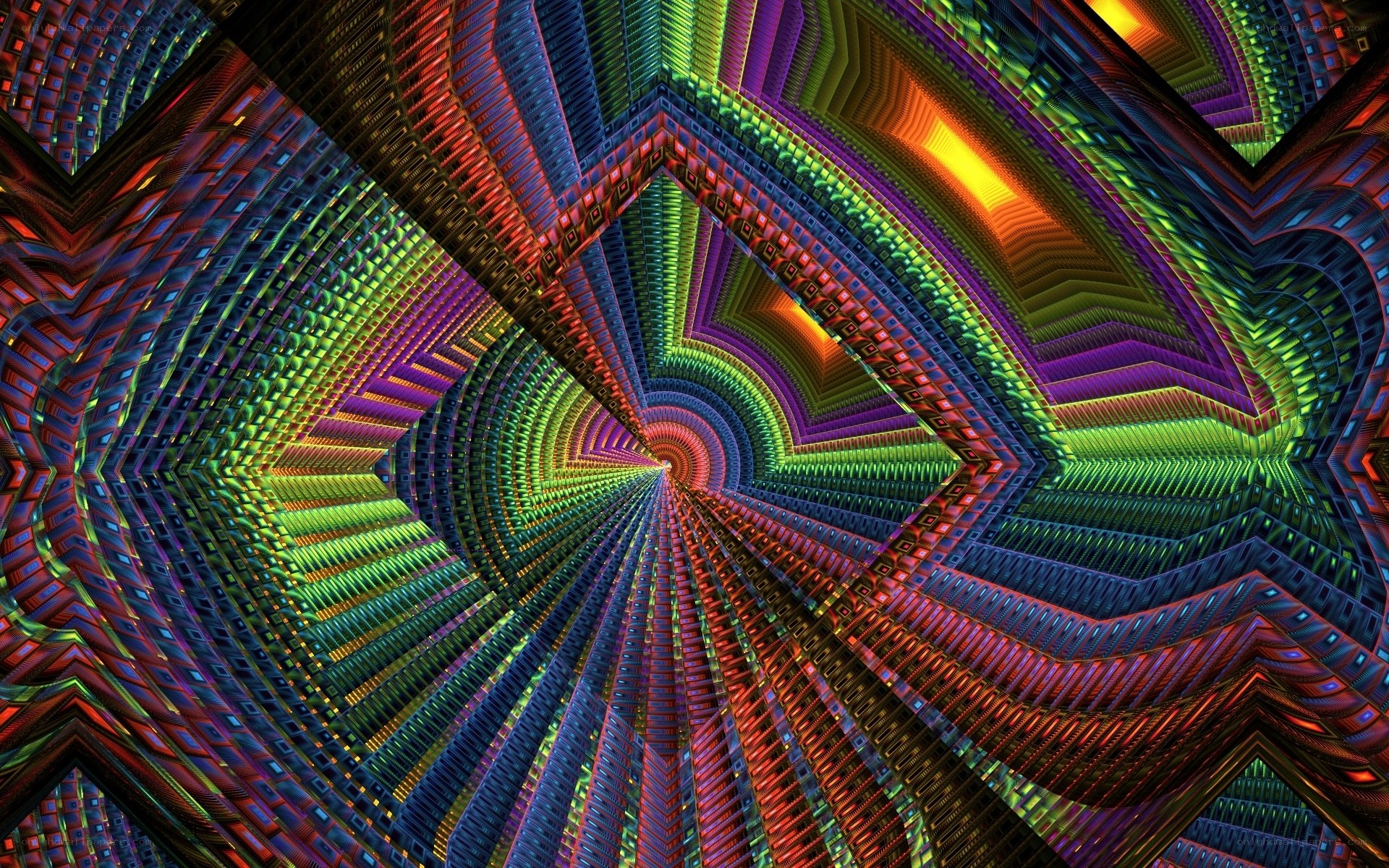 Colorful fractal tunnel