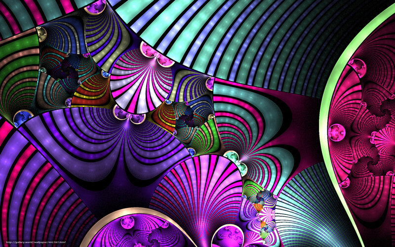 Colorful fractal tunnel