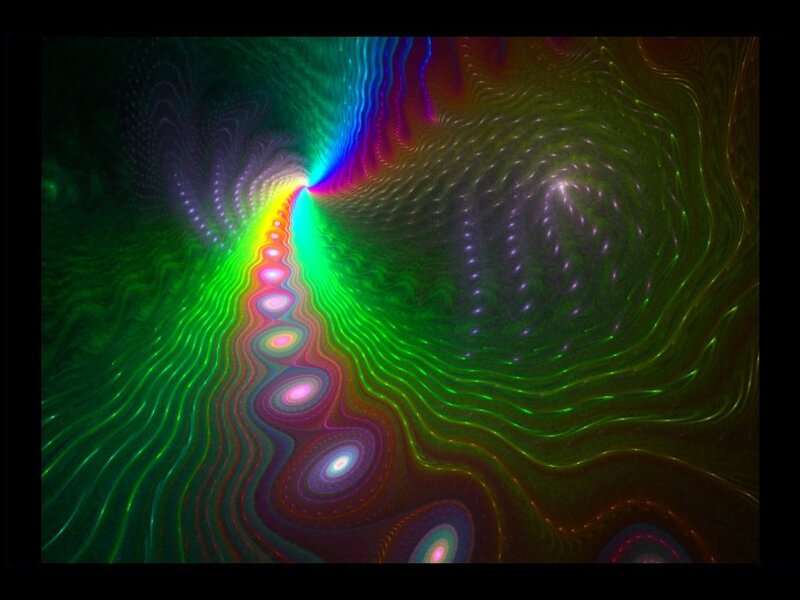 Colorful Fractal Tunnel — Green