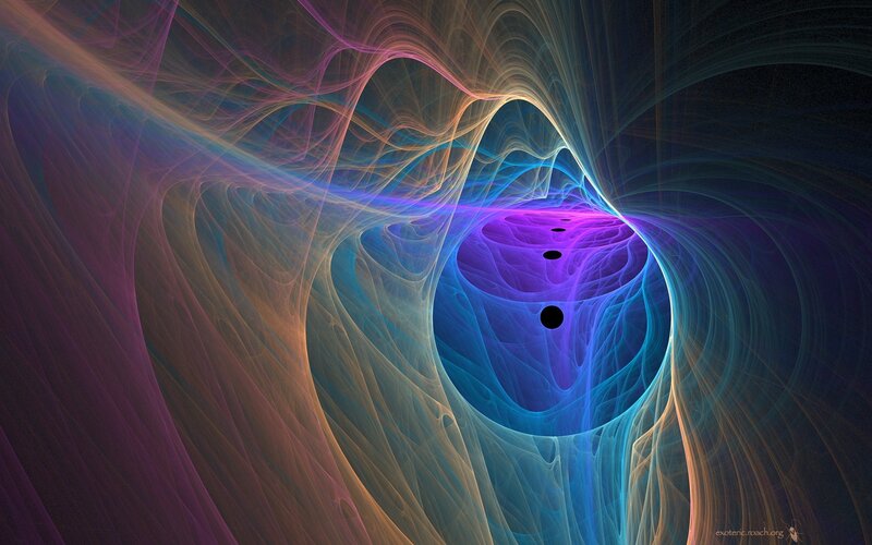 Colorful Fractal Tunnel — Purple, Hypnotic, Digital Art