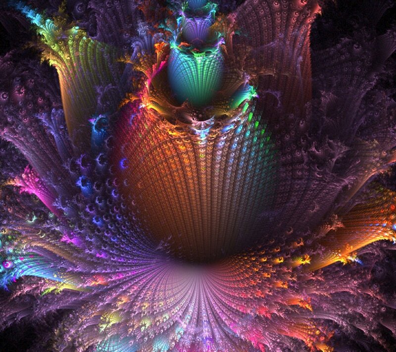 Colorful Fractal Tunnel — Purple, Hypnotic
