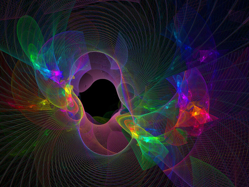 Colorful Fractal Tunnel — Purple